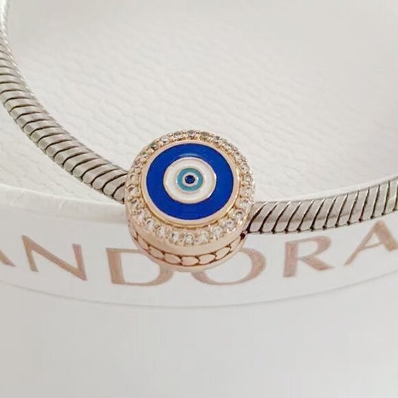 Pandora Evil Eye Double Sided Charm EG792016CZ Canada Excl. Eye of Protection - Picture 1 of 3